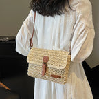 New Fashionable Straw Women's Bag, Trendy Vacation Casual Shoulder Crossbody Bag, Women's Versatile Stylish Straw Women's Bag-HighTouch