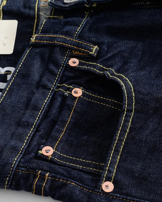 Heavy-weight Original Colour “Red Ear” Straight-Leg Jeans