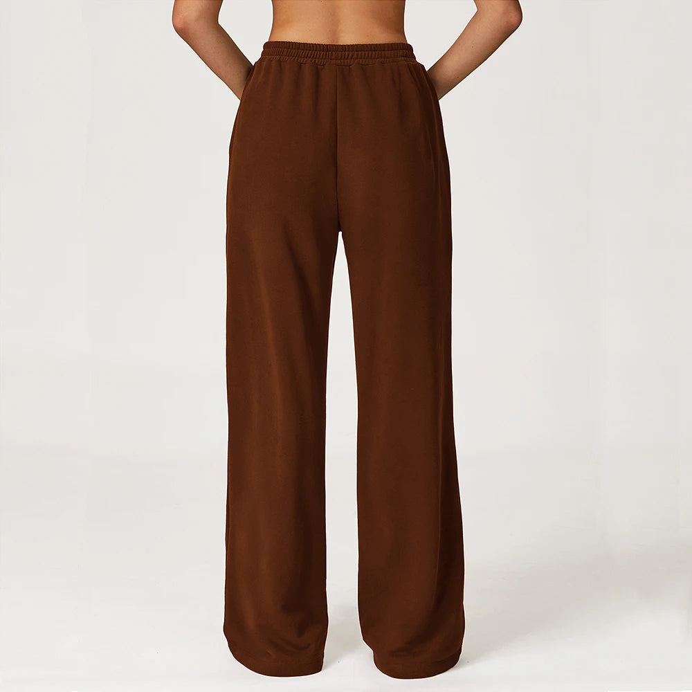 High-Waisted Wide-Leg Yoga & Gym Flared Trousers for Women-HighTouch