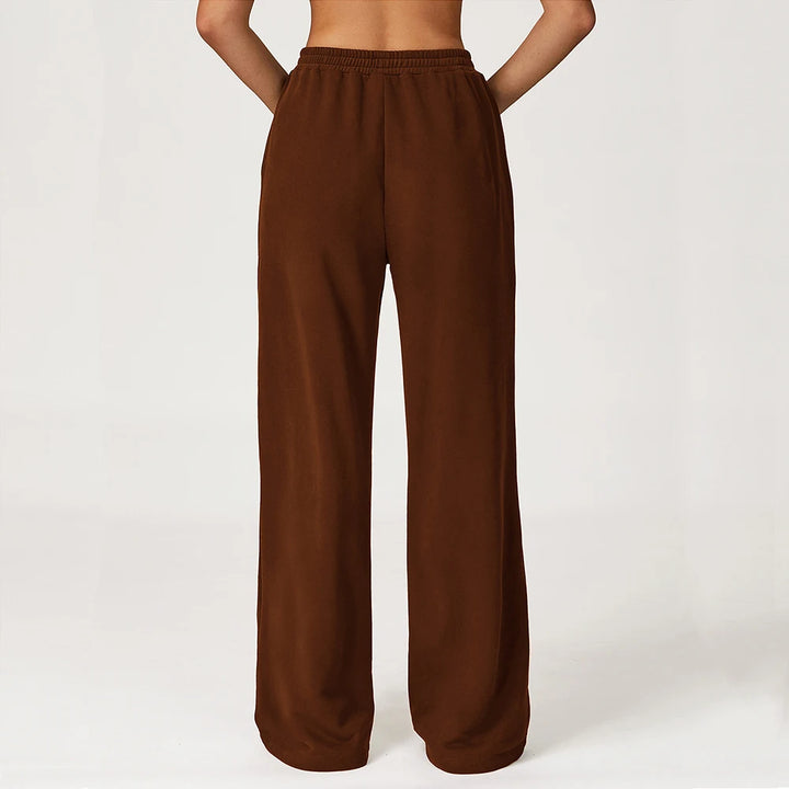 High-Waisted Wide-Leg Yoga & Gym Flared Trousers for Women-HighTouch