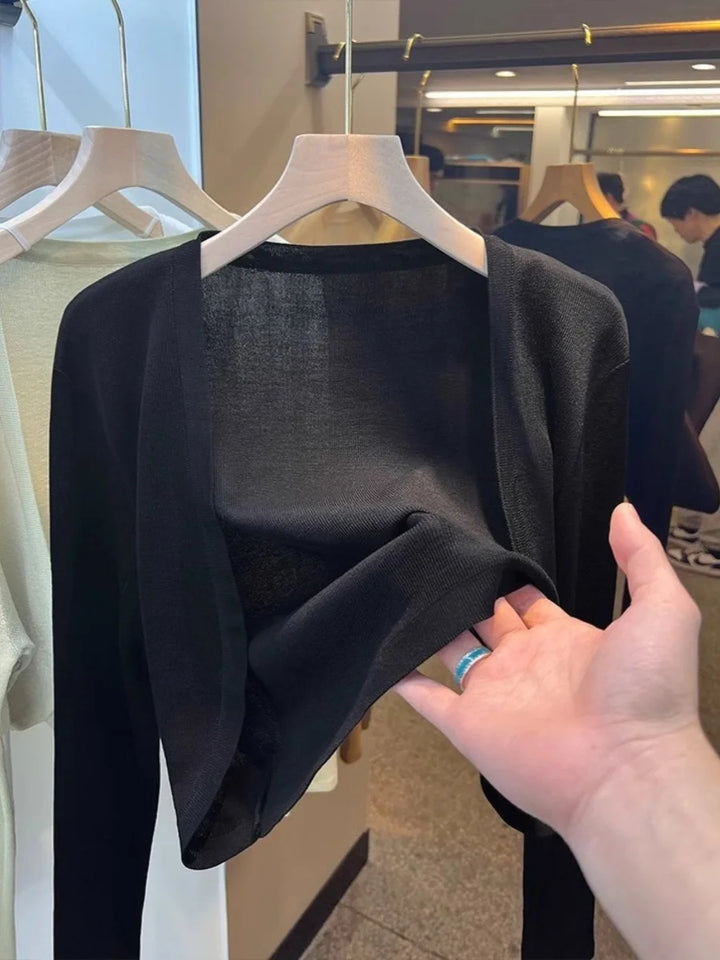 Lightweight Ice Silk Short Sunscreen Cardigan-HighTouch