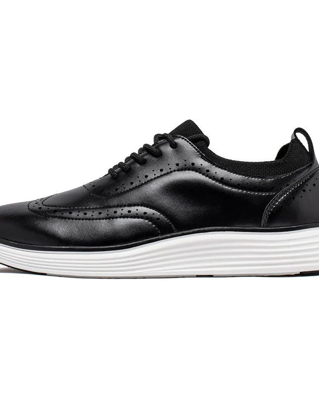 Men’s Busin Casual Leather Wingtip Sneakers