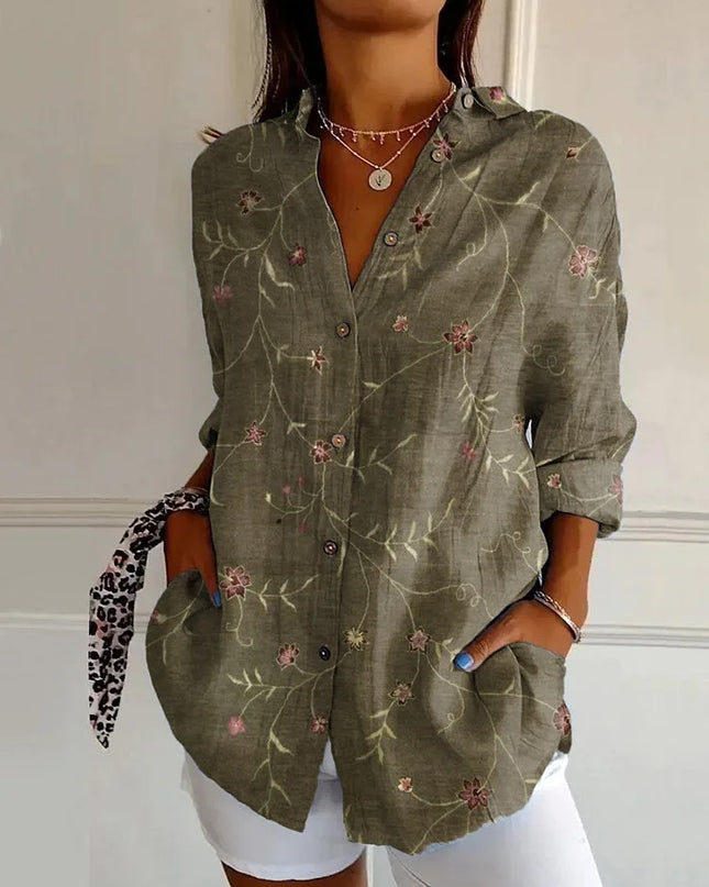 Harper | Elegant Floral Shirt & Blouse