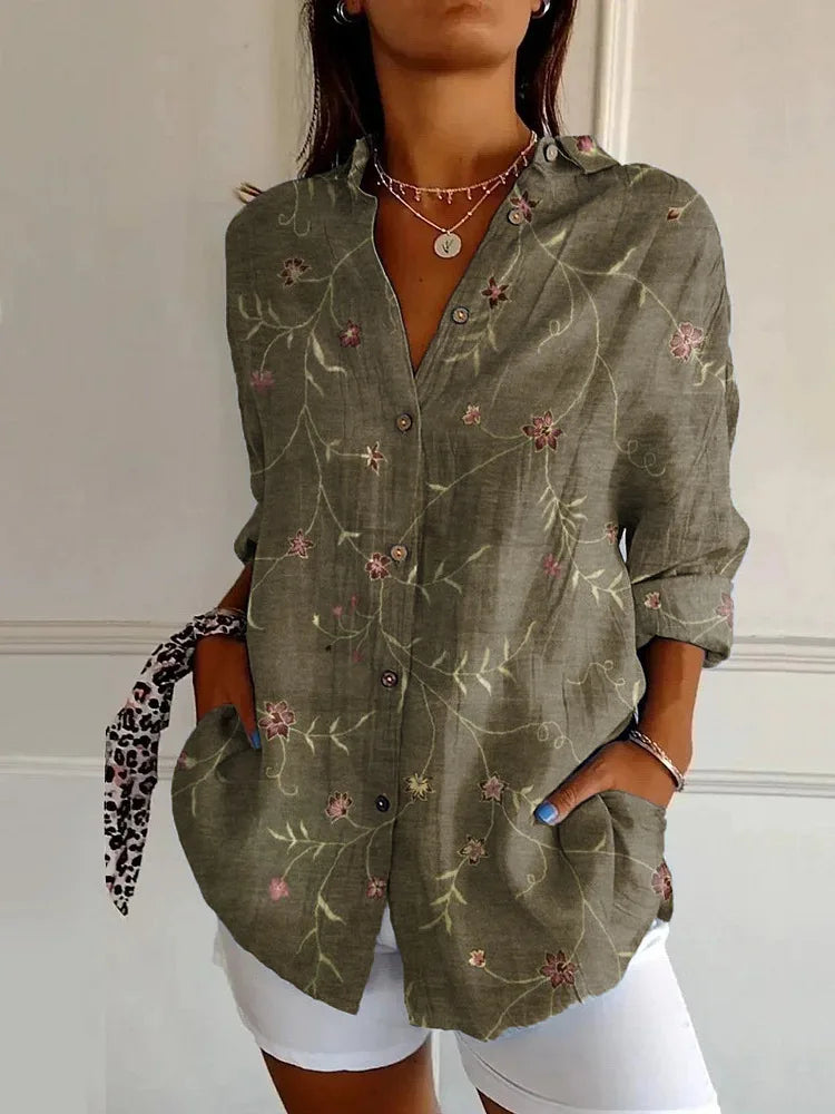 Harper | Elegant Floral Shirt & Blouse