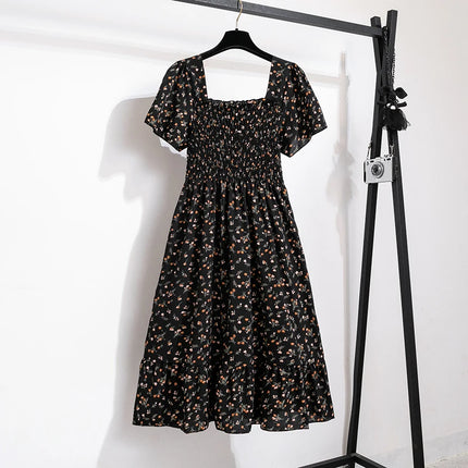Floral Chiffon Midi Dress