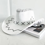 Bride Embellished Cowgirl Hat – Wide-Brim Bridal Fedora-HighTouch