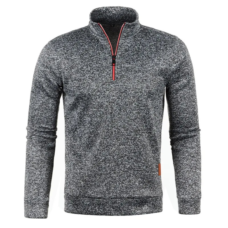 Men’s Fleece-Lined Half Zip Turtleneck Pullover Jacket