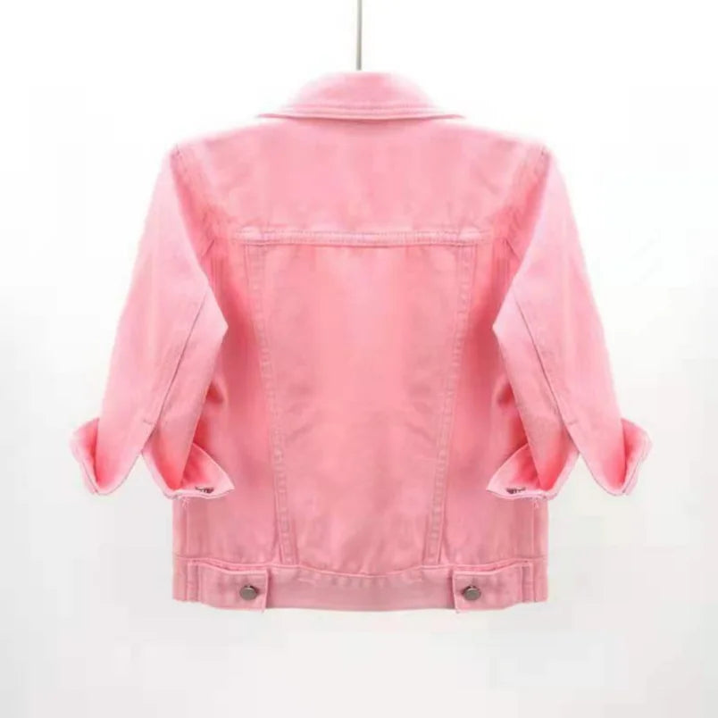 Trendy Womens Short Denim Jacket-HighTouch