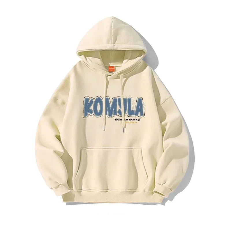 Loose Oversize Cotton Hoodie – Draped Casual Style for Spring & Autumn