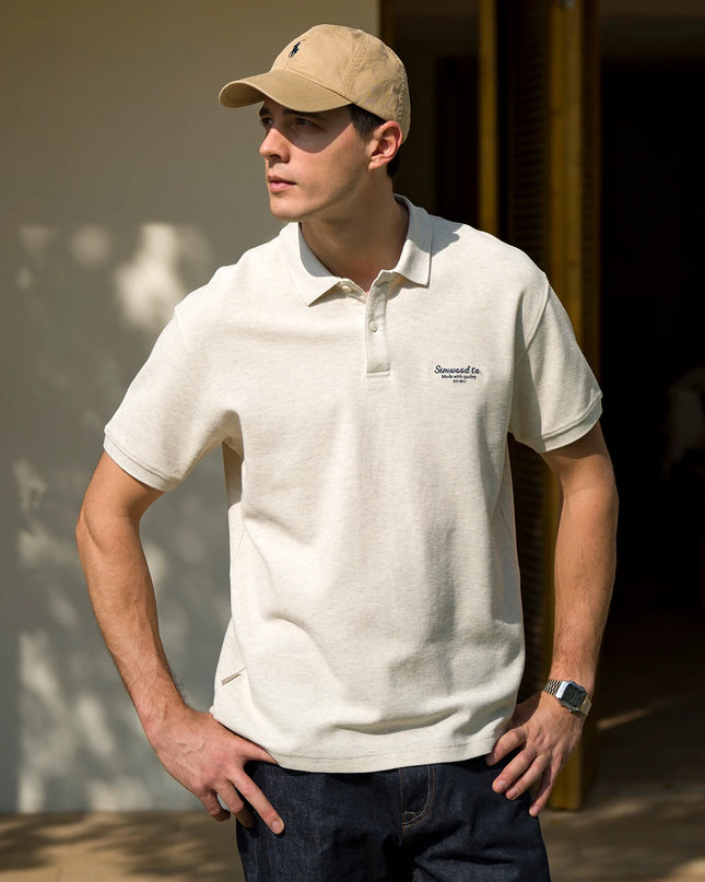 SIMWOOD|Sorona Polo Shirt – 265gsm Breathable T-shirt