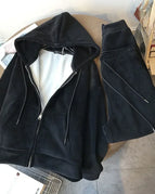 Black suit [double-sided velvet thickened non-Pilling high quality]]
