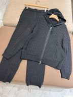 100% Wool Hooded Knit Set-HighTouch