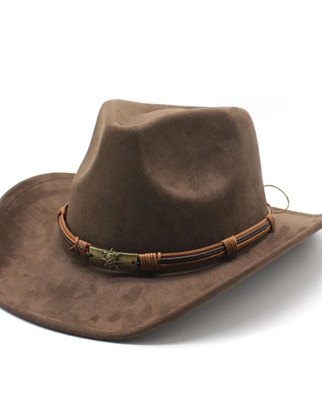 Western Cowboy Hat – Jazz Knight felt hat with bull-shaped décor