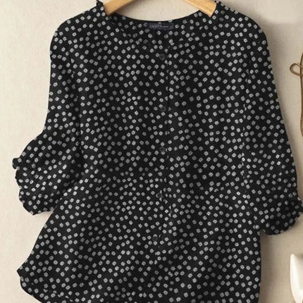 ZANZEA Floral Tunic Blouse – 3/4 Sleeve Printed Shirt for Women