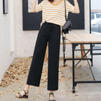 Summer Ice‑Silk Ankle‑Length Wide‑Leg Pants – Lightweight & Relaxed Fit-HighTouch