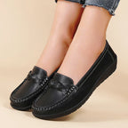Diana - Genuine Leather Moccasin Loafers ~ Big Size-HighTouch