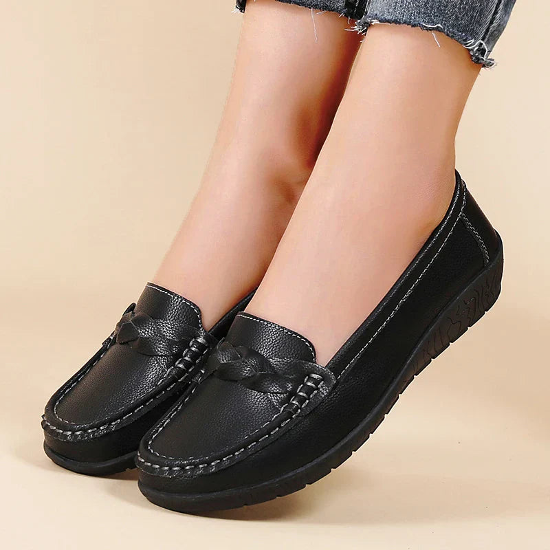 Diana™ - Genuine Leather Moccasin Loafers ~ Big Size