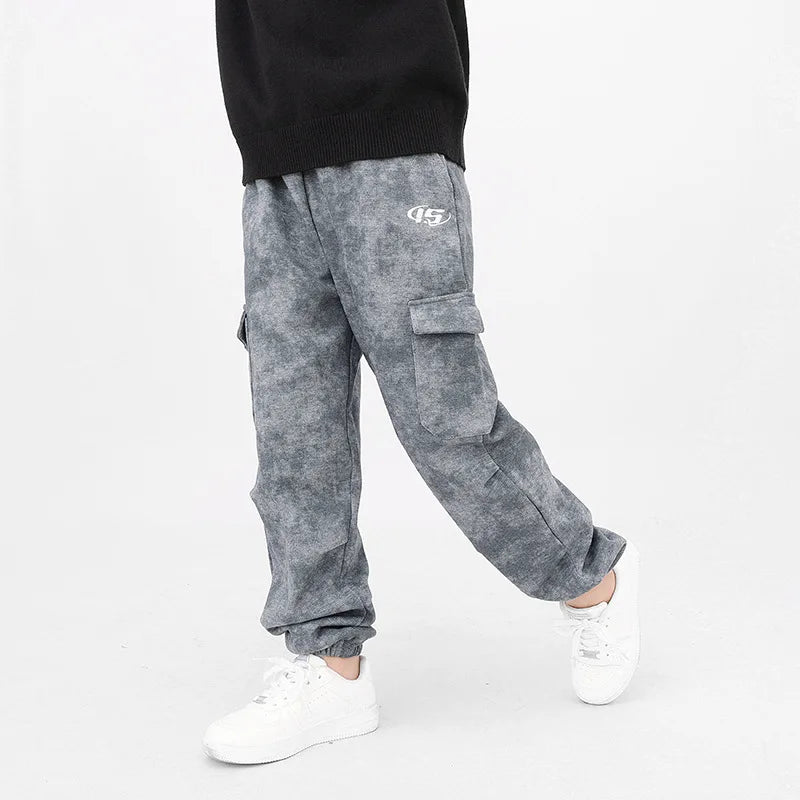 Kids’ Camouflage Cargo Sweatpants for Boys (Ages 4-13)-HighTouch