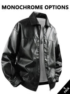 Men’s Lapel Leather Jacket-HighTouch