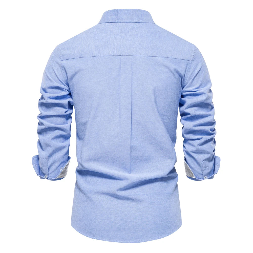 AIOPESON Men’s Cotton Oxford Shirt-HighTouch