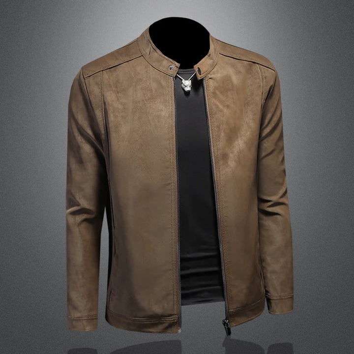 Genuine Leather Motorcycle Jacket For Men-HighTouch
