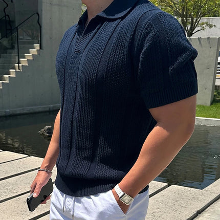 Ultra-Breathable Slim Mesh Polo Shirt for Men