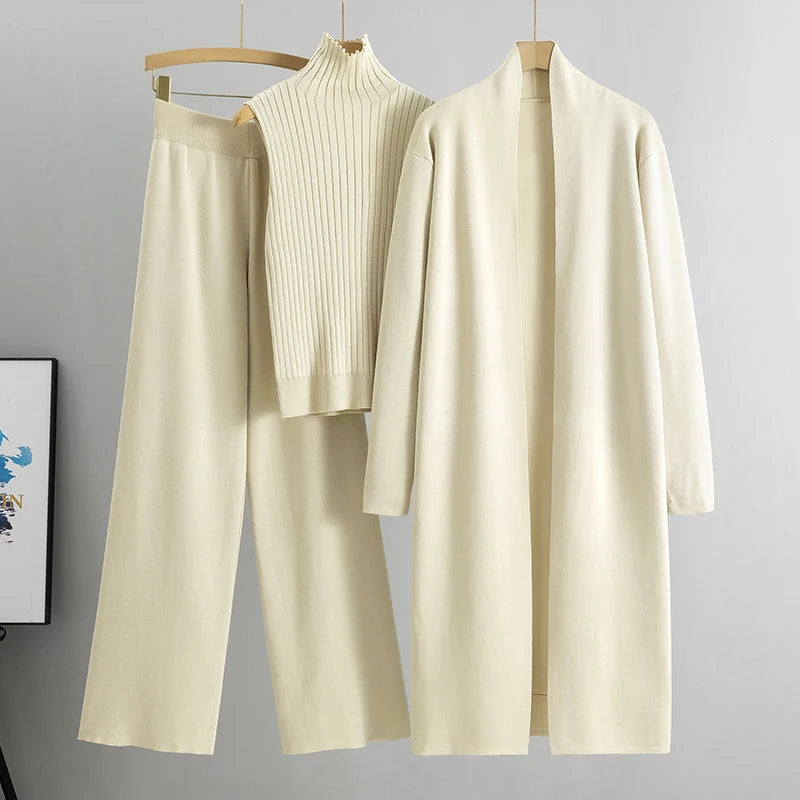 Women’s Knitted 3‑Piece Set-HighTouch