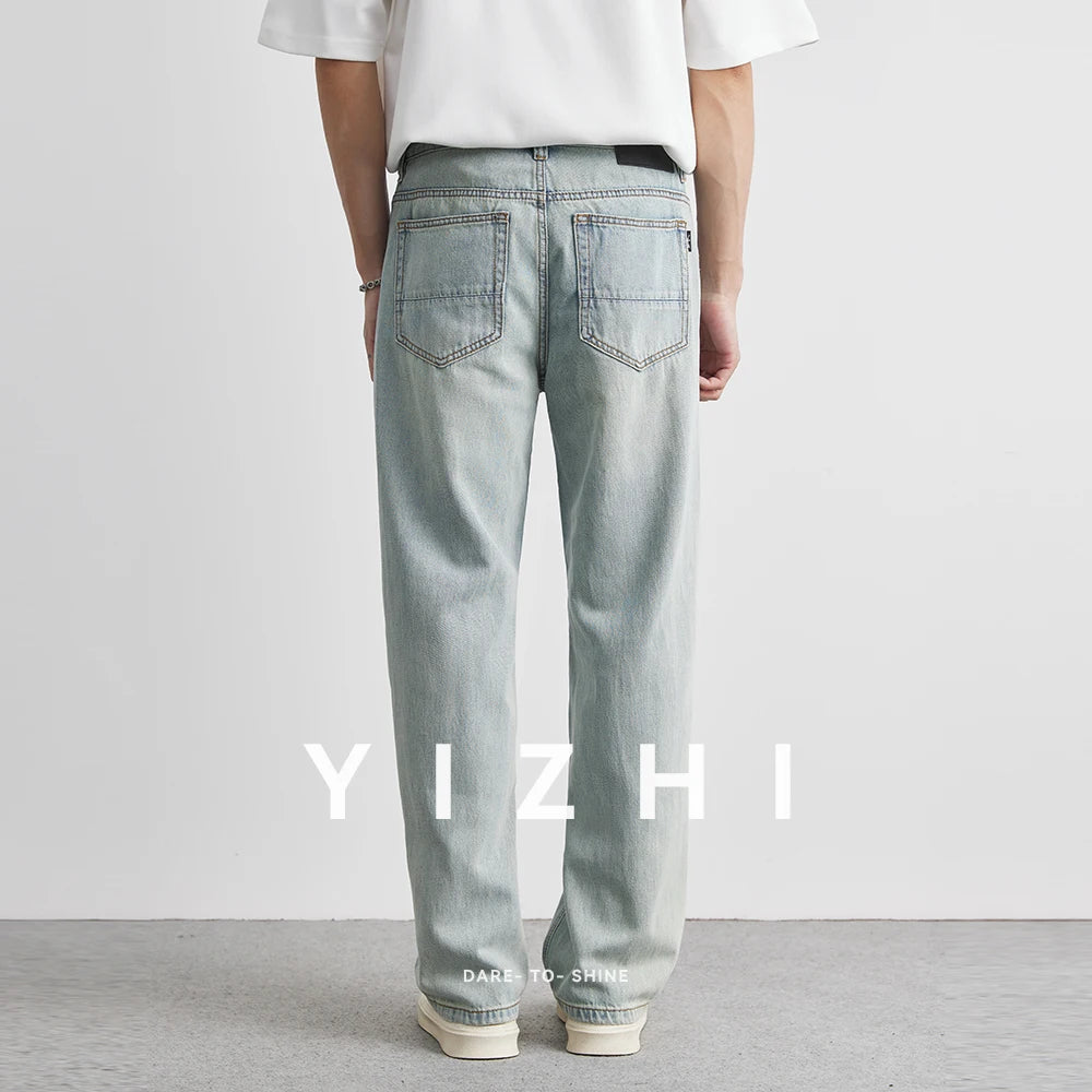 Loose Retro Lyocell Straight-Leg Jeans