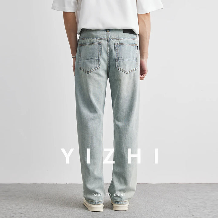 Loose Retro Lyocell Straight-Leg Jeans-HighTouch