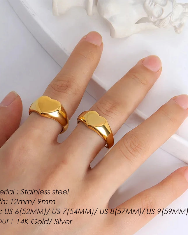 Minimalist Round Ring Gold  Colour Plated Women's Rings for Parties and Festivals