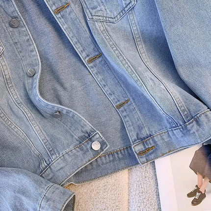 Denim Jacket For Women - Spring Autumn Korean Vintage Jean Coats.