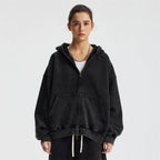 Unisex Heavy-Fleece Zip Hoodie 370 GSM | Retro Batik Wash-HighTouch