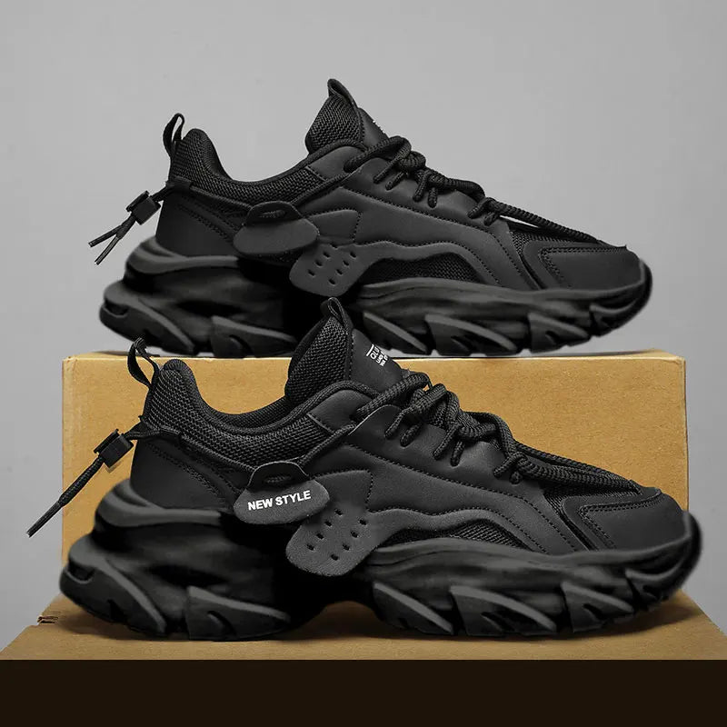 Scarpe da ginnastica maschili traspiranti con suola spessa per uso quotidiano