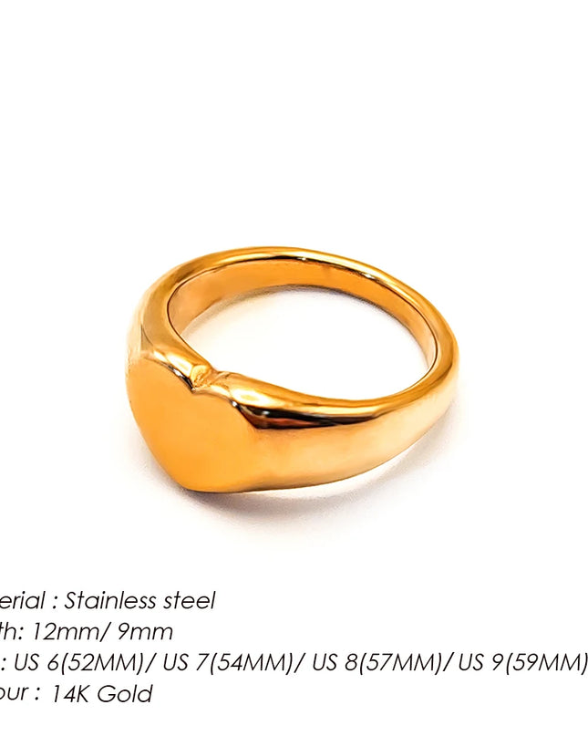 Minimalist Round Ring Gold  Colour Plated Women's Rings for Parties and Festivals