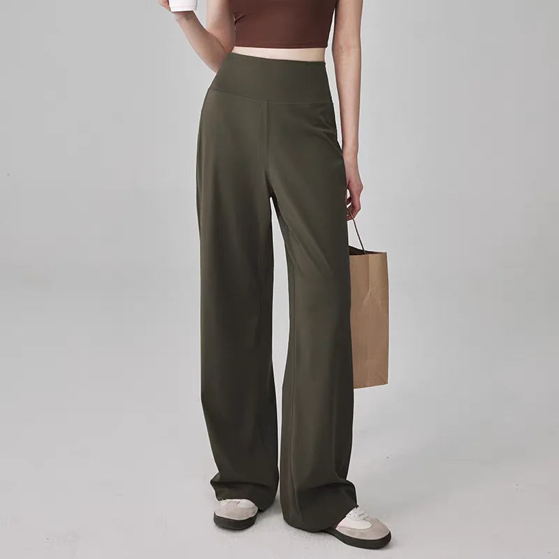 High-Waisted Stretch Lounge Sweatpants with Pockets