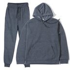Men’s Solid Color Hoodie & Jogger Tracksuit Set