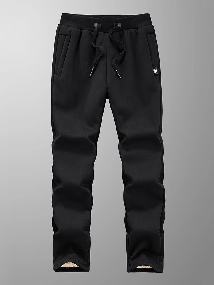 Men’s Fleece-Lined Joggers with Zip Pockets-HighTouch