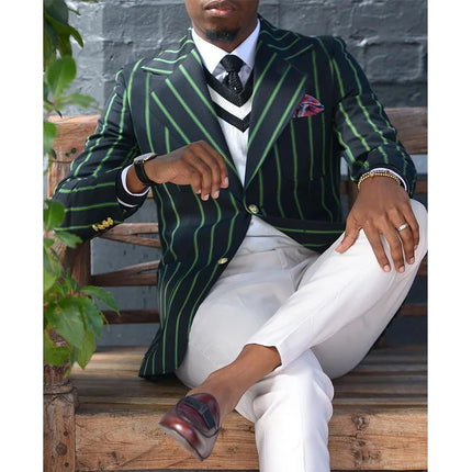 Men’s Single-Breasted Slim Solid Blazer – Big Pocket Casual Suit Jacket