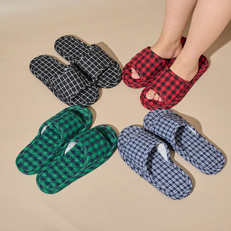 Soft Fabric Non-Slip House Slippers Women-HighTouch