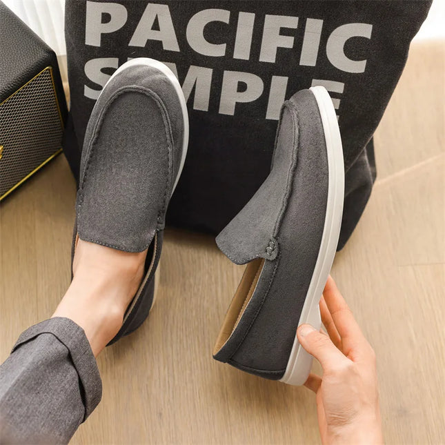 Men’s Suede & Leather Slip-On Loafers