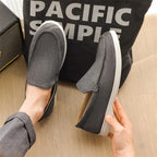 Men’s Suede & Leather Slip-On Loafers-HighTouch
