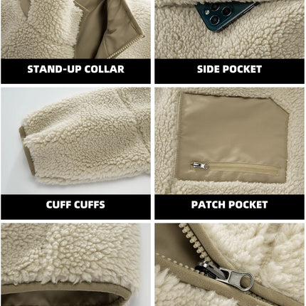 Oversized Sherpa Fleece Jacket Men
