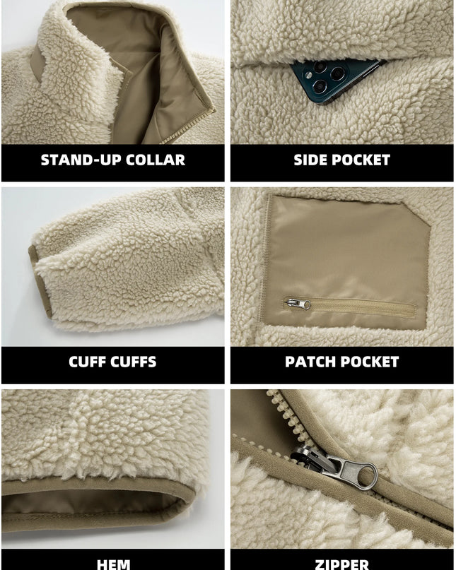 Oversized Sherpa Fleece Jacket Men