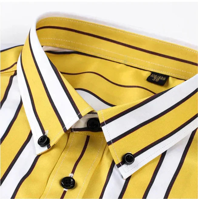Hightouch | Relaxed Striped Cotton Shirt