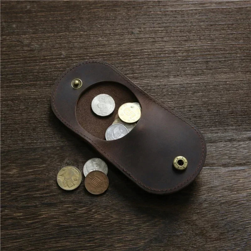 Genuine Leather Mini Coin Wallet