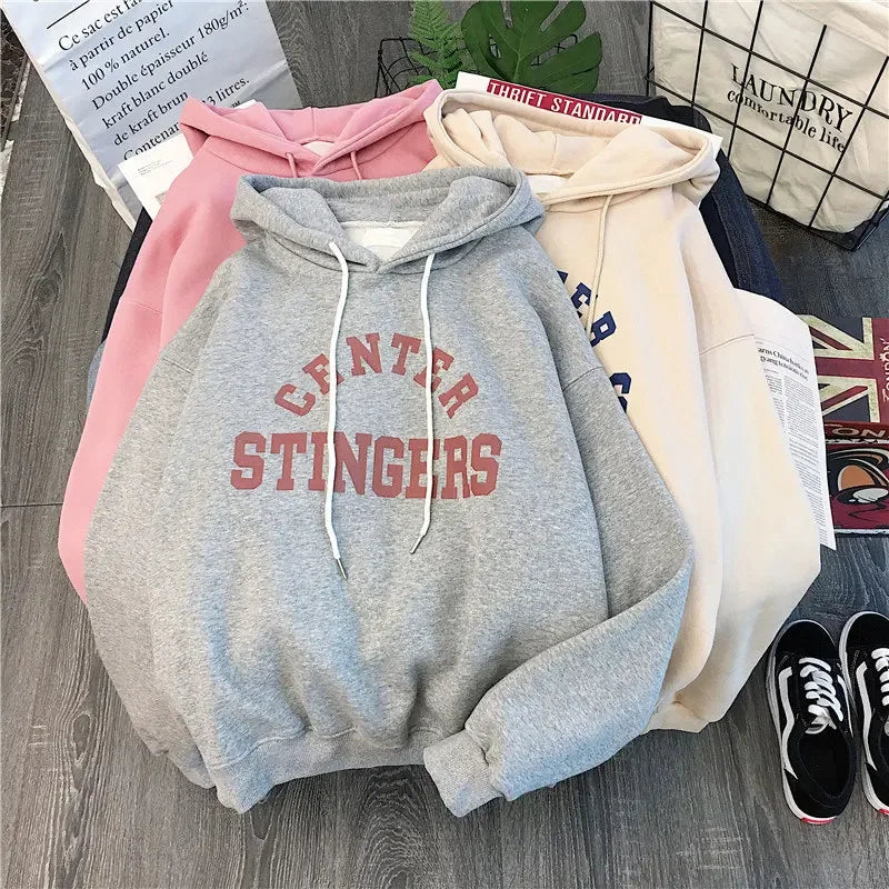 Women’s Thick Cotton Pullover Hoodie – Cozy Spring to Winter Essential