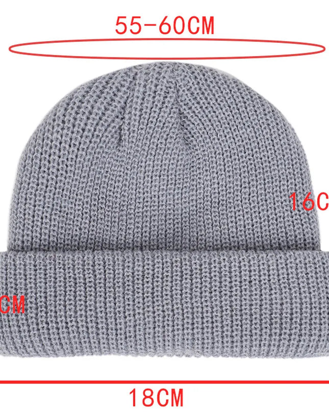 Luxury Winter Knit Beanie – Warm Short Skull Cap (Unisex)
