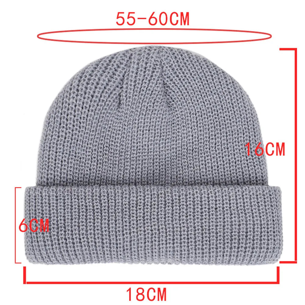 Luxury Winter Knit Beanie – Warm Short Skull Cap (Unisex)
