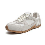 Women’s Genuine Leather Retro German Trainers Shoes-HighTouch