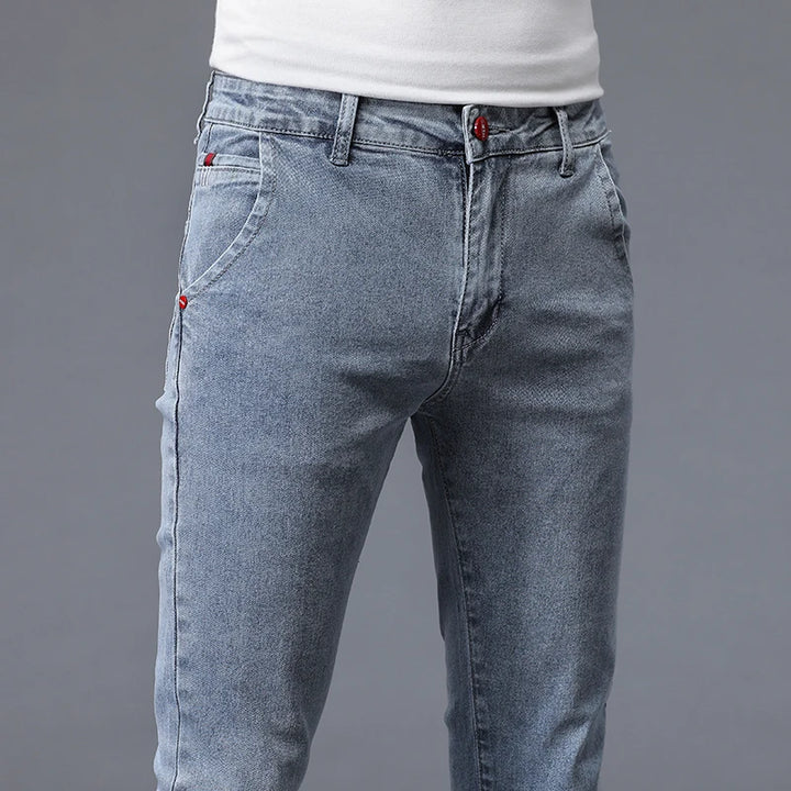 Men’s Slim Stretch Black & Dark Grey Jeans-HighTouch